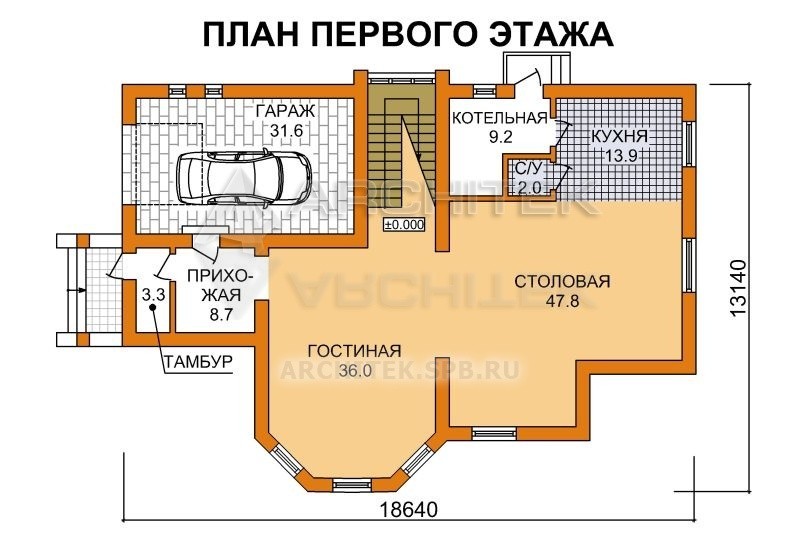 A-002-P Проект дома с плоской крышей