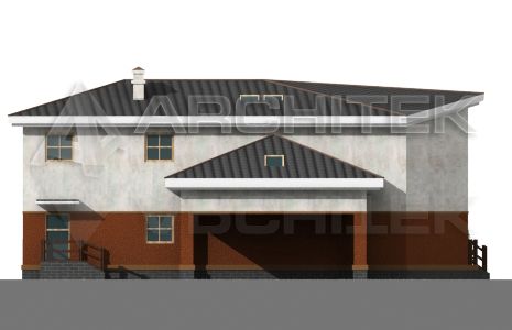 A-032-P/1 Проект современного коттеджа из газосиликатных блоков «Андрей-1М»