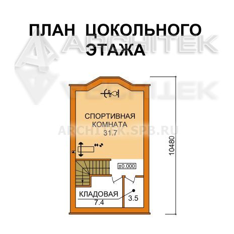 A-035-K Проект кирпичного дома с гаражом на 2 машины и террасой «Павел-1»