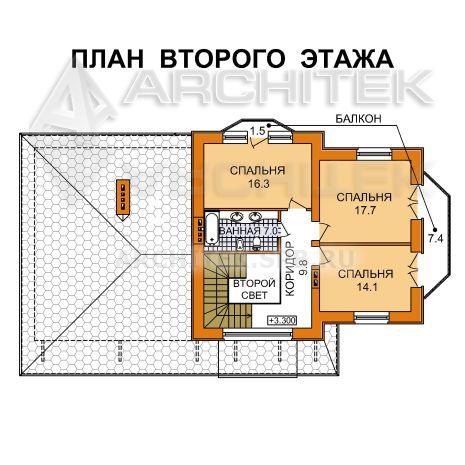 A-035-K Проект кирпичного дома с гаражом на 2 машины и террасой «Павел-1»
