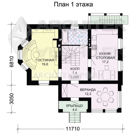 G-002-P проект дома из пеноблоков с цокольным этажом, мансардой, бассейном, сауной