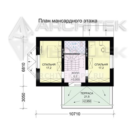 G-002-P проект дома из пеноблоков с цокольным этажом, мансардой, бассейном, сауной