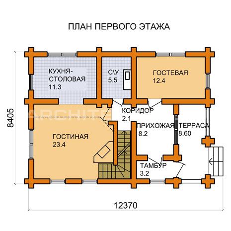 G-008-1D Проект дома из дерева с мансардой, цокольным этажом, сауной, террасой, вторым светом