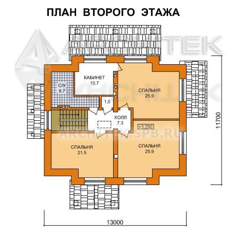 G-062-K Проект дома из кирпича с мансардой, цокольным этажом, эркером, террасой