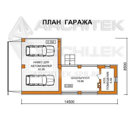 J-021-K проект гаража из кирпича