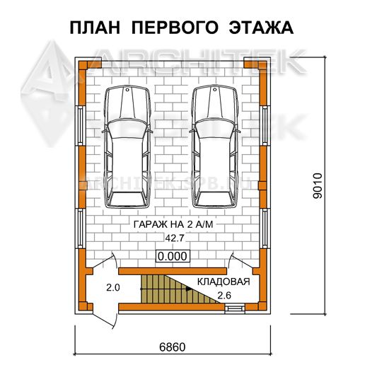 J-030-P проект гаража с жилыми комнатами
