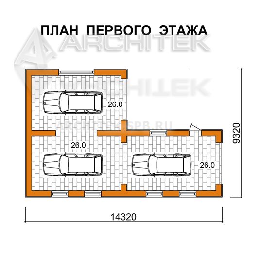 J-034-P проект гаража из пеноблоков