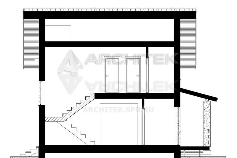 N-010-KP Проект небольшого дома из керамзитобетона с мансардой, балконом 8.2х9.2