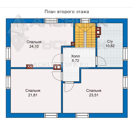 PD-008-P проект дома из газобетона с мансардой
