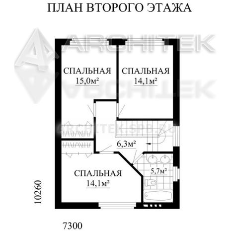 SM-006-K проект маленького двухэтажного кирпичного дома