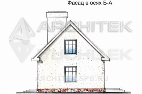 SM-012-K проект маленького кирпичного дома с мансардой и вторым светом