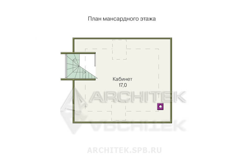 T-044-D Проект деревянного дома из бревна с цокольным этажом, гаражом, мансардой, эркером, балконом, террасой
