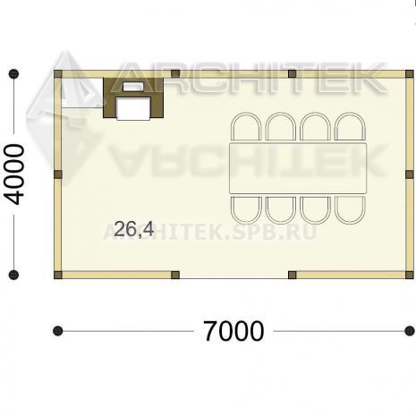 V-016-F проект каркасной беседки 4х7