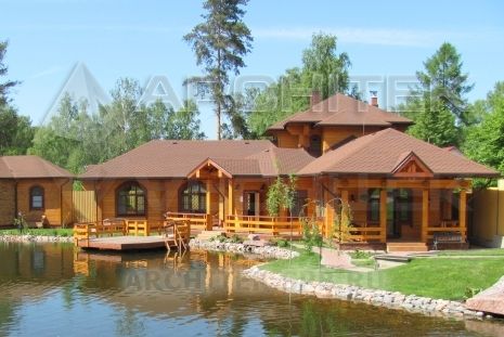 V-049-D проект банного комплекса из бруса с бассейном и цокольным этажом