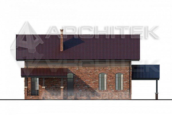 VR-007-P/1 проект дома из газобетона с гаражом, мансардой, террасой 13.2×15.5