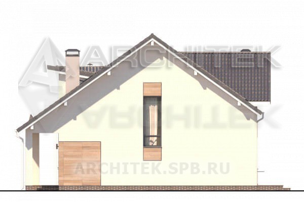 VR-016-P/1 проект двухэтажного дома из газобетонных блоков с мансардой и террасой