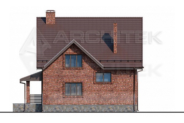 VR-098-P/1 готовый проект загородного дома из газобетона с мансардой 10.94×13.92