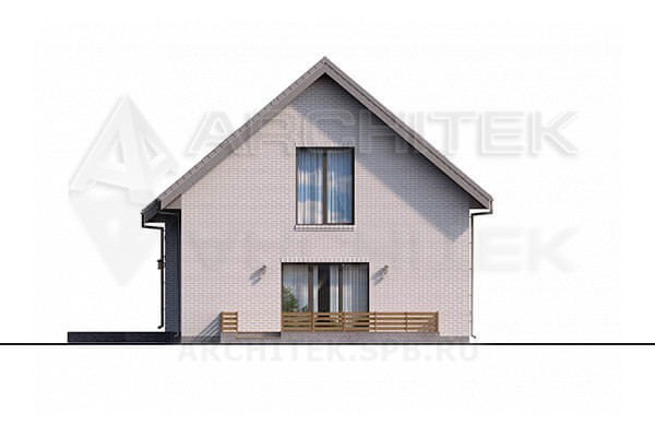 VR-189-P/1 готовый проект коттеджа 13.45×10.49 из газобетона с мансардой, гаражом, террасой