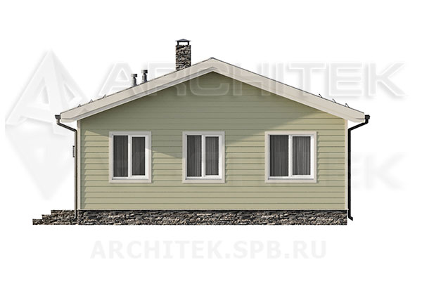 VR-291-P проект небольшого одноэтажного дома 13.54×10.22 из пеноблоков