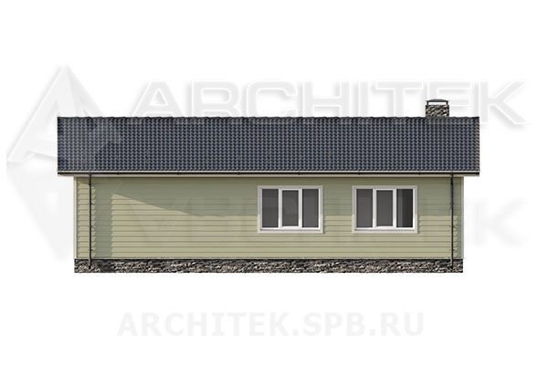 VR-291-P проект небольшого одноэтажного дома 13.54×10.22 из пеноблоков