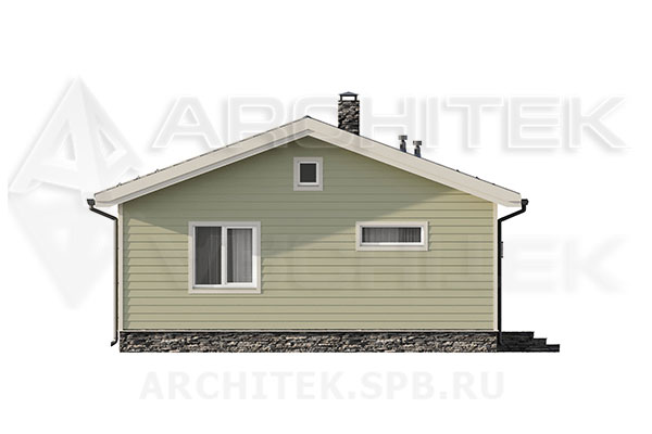 VR-291-P проект небольшого одноэтажного дома 13.54×10.22 из пеноблоков