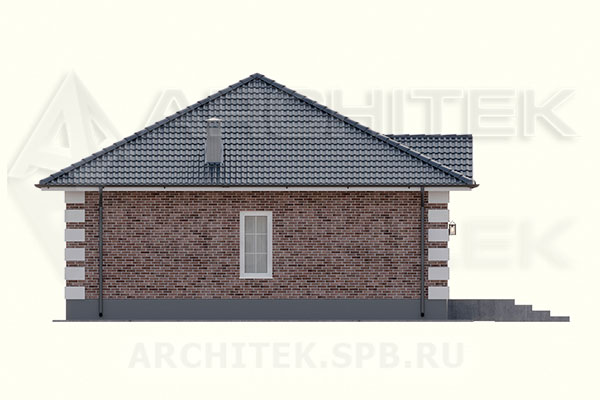 VR-299-P/1 проект маленького одноэтажного дома 9×12.5 из пеноблоков