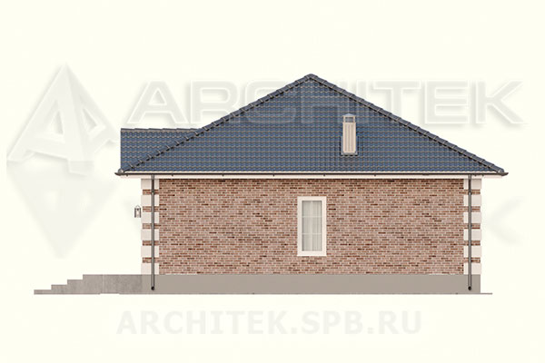 VR-299-P/1 проект маленького одноэтажного дома 9×12.5 из пеноблоков