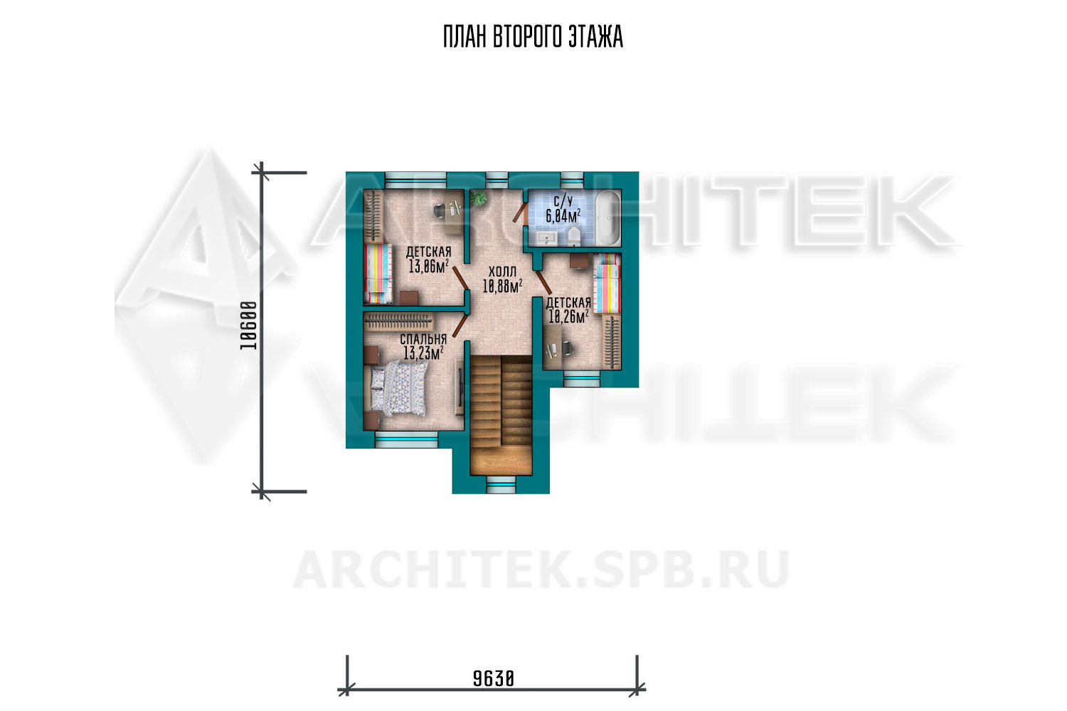 VR-300-P/1 проект 2-этажного коттеджа 13.9×19.5 из газобетонных блоков с террасой, сауной, гаражом