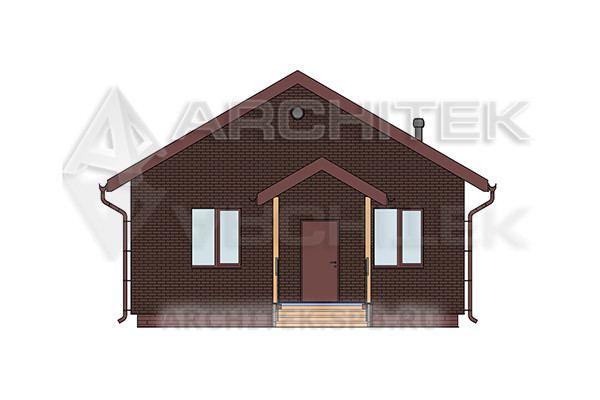 VR-518-P/1 Проект простого дома 65 м² из пеноблоков 8.5х10