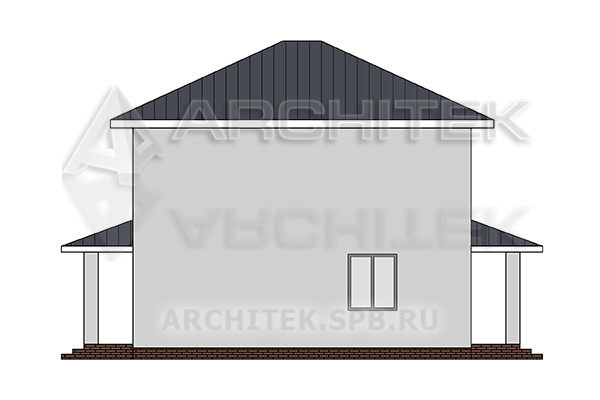 VR-565-P/1 Готовый проект простого 2х-этажного дома из пеноблоков 9×9